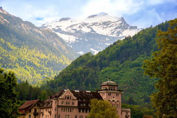 Beautiful scenic view Landscape from Interlaken city of Switzerland