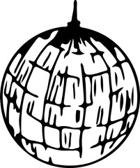 Hand drawn decoration illustration on transparent background.

