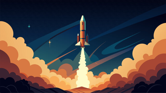 The fiery trail of the rockets engines creates a mesmerizing display. Within the swirling clouds of smoke one can almost see the power of the