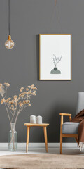 Chic and modern interiors with minimalist decor and comfortable furniture
