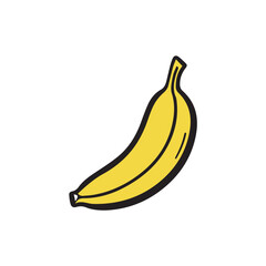 banana line color illustration for download