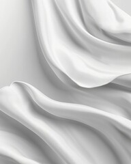 Obraz premium White wave on grey background, abstract shadow and light effect. Background for product presentation with space for text. Vector illustration