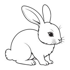 rabbit line illustration for download
