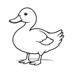 duck line illustration for download