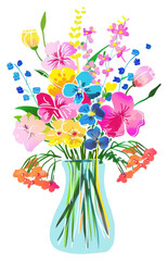 PNG  Bouquet of flowers chandelier graphics pattern