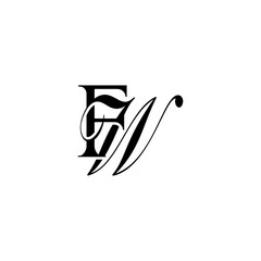 Initial Mixed Letter Logo. Logotype design. Simple Luxury Black Flat Vector FW