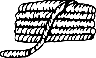 Hand drawn rope illustration on transparent background.
- 785897644