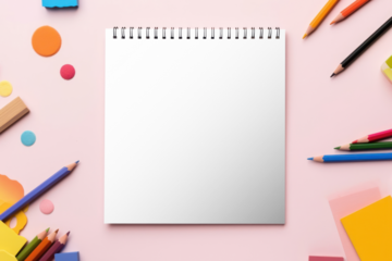 Spiral painting notebook png mockup, transparent design