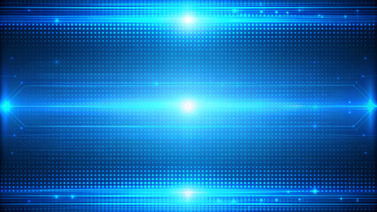 Fototapeta premium Abstract digital artwork with vibrant blue hues, intricate lines, and a futuristic grid pattern, perfect for wallpapers or digital designs