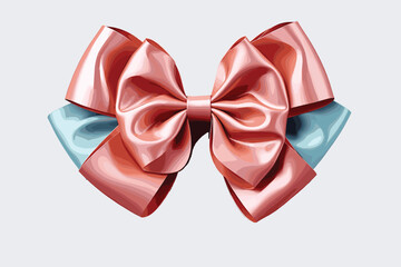 set of colorful bows watercolor