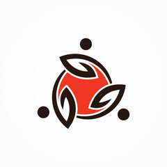 Friendship, unity people care logo, Creative people logo, Teamwork, Connectivity Premium logo template. Vector logo template of people, diversity, partner, social, vector, team work, collaboration 