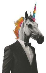 PNG A man with a unicorn head photo photography clothing