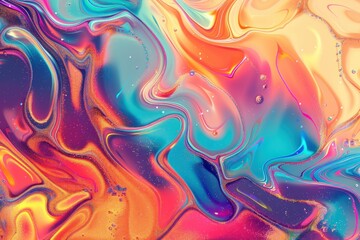 A colorful painting with a lot of swirls and dots.