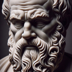 3D rendered illustration of the sculpture of Aristotle. The Greek philosopher. Aristotle is a central figure in the history of Ancient Greek philosophy. 