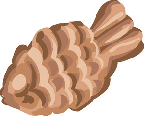 Bread illustration on transparent background.
