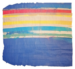PNG  Blue rainbow ripped paper toy home decor
