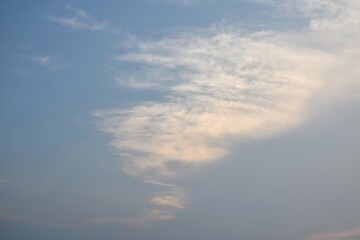 cloud spreading on twilight sunset sky in evening  