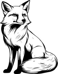 Fox clipart design illustration
