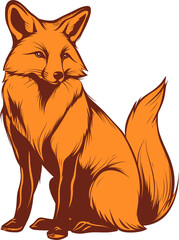 Fox clipart design illustration