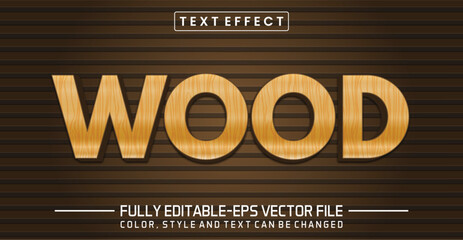 Wood font Text effect editable