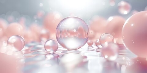 Detail of Serum Droplets on Skin Surface