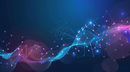 Molecular abstract structure and genetic engineering, healthcare and medicine background