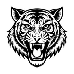 head of a lion on white background