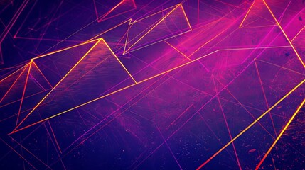 purple and orange geometric grunge pattern on a dark background