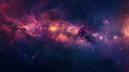 Fototapeta premium Galaxy with nebula and stars in space. Outer space background. Galaxy background