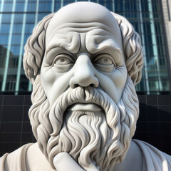 Socrates, Greek philosopher from Athens, founder of Western philosophy. Socrates bust sculpture, ancient Greek philosopher from Athens. ancient Greek philosopher.	