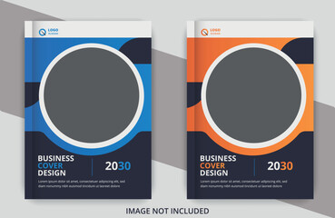 Business annual report cover page design templates