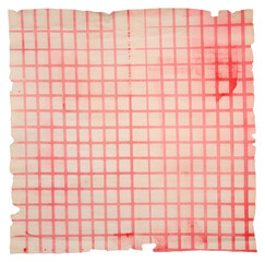 PNG  Red grid paper ripped paper blackboard linen home decor
