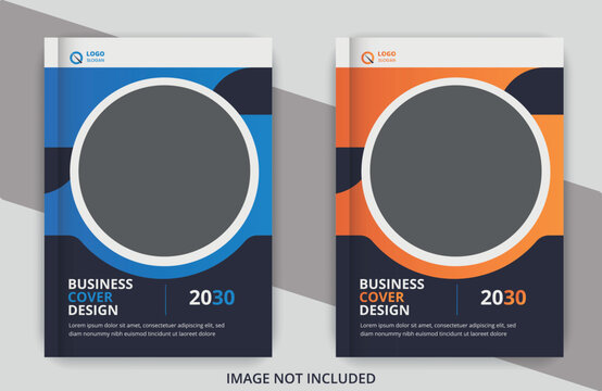 Business annual report cover page design templates