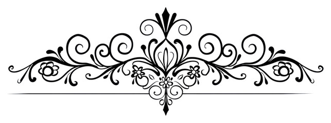 PNG Divider doodle of crown pattern white line
