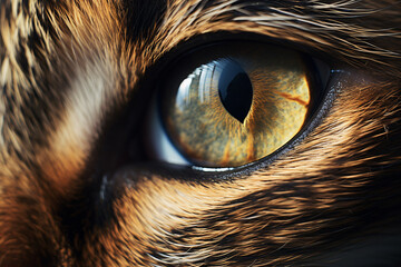Close up of yellow cat eye