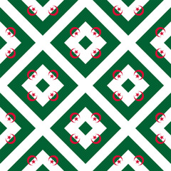 algeria flag pattern. african background. vector illustration