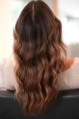 Close-Up Detail of Perfect Curly Hair Styled with a Curling Iron