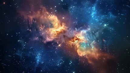 Fototapeta premium Galaxy with nebula and stars in space. Outer space background. Galaxy background