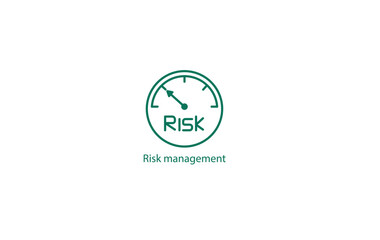 Risk Management Icon: Vector Illustration Symbolizing Strategic Mitigation of Financial Risks