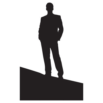 recommend clip art: Commanding Businessman Silhouette vector