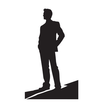 recommend clip art: Commanding Businessman Silhouette vector art