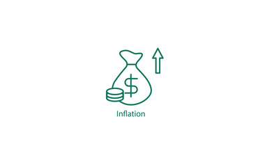 inflation icon vector illustration  - obrazy, fototapety, plakaty