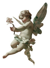 PNG Vintage wallpaper painting angel cupid