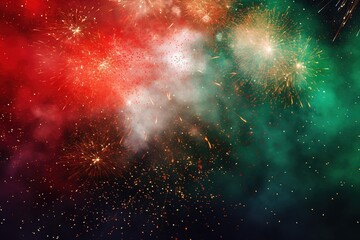 Mexico fireworks, representing mexican flag in green, white and red. Frequently seen on independence day on 16 september or in Mexico national football team match