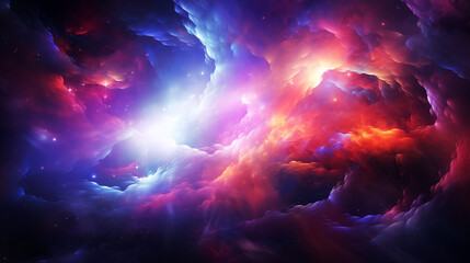 abstract background with nebula, galaxy and supernova, beautiful universe, fantasy space, astronomy and science, Wall Art Design for Home Decor, 4K Wallpaper for Mobile Cell Phone and Computer - obrazy, fototapety, plakaty