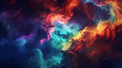 Obraz na płótnie Canvas abstract background with nebula, galaxy and supernova, beautiful universe, fantasy space, astronomy and science, Wall Art Design for Home Decor, 4K Wallpaper for Mobile Cell Phone and Computer