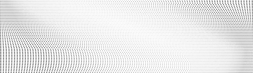Abstract monochrome grunge halftone pattern. Wide vector illustration	