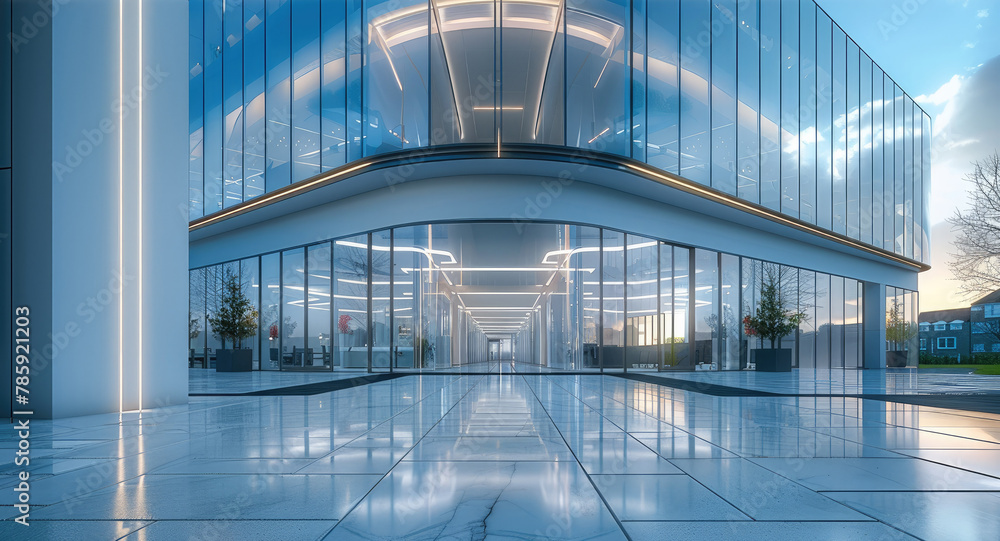 Poster original and unique style of office building. generative ai.