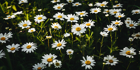 Flores de Margarida no Jardim