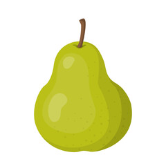 Fresh fruit green pear cartoon vector isolated illustration - 785924498